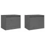 Wall cabinets 2 units solid pine wood gray 45x30x35 cm by vidaXL, Shelves and shelves - Ref: Foro24-813440, Price: 60,89 €, D...