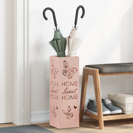 Paraguero Rosa Metal Estándar Inlays Decorativos Paraguero