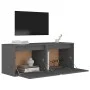 Wall cabinets 2 units solid pine wood gray 45x30x35 cm by vidaXL, Shelves and shelves - Ref: Foro24-813440, Price: 60,89 €, D...
