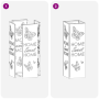 Paraguero Blanco Metal Mediano Diseño Decorativo de , Paragüeros - Ref: Foro24-868505, Precio: 41,59 €