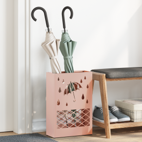 Soporte para Paraguas Rosa Metal Mediano Detalles decorativos de , Paragüeros - Ref: Foro24-868519, Precio: 43,64 €