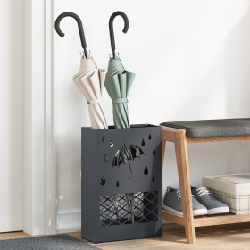 Soporte para Paraguas Antracita Metal Mediano Inlays Decorativos de , Paragüeros - Ref: Foro24-868520, Precio: 43,64 €