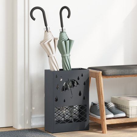Soporte para Paraguas Antracita Metal Mediano Inlays Decorativos de , Paragüeros - Ref: Foro24-868520, Precio: 43,64 €