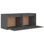Wall cabinets 2 units solid pine wood gray 45x30x35 cm by vidaXL, Shelves and shelves - Ref: Foro24-813440, Price: 60,89 €, D...