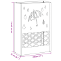 Paraguero Blanco Metal Mediano Recortes decorativos Paraguero de , Paragüeros - Ref: Foro24-868523, Precio: 43,64 €