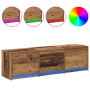 Cabinet de TV con LED Madera Vieja 140x34x40 cm Madera Ingenierizada de , Muebles TV - Ref: Foro24-868940, Precio: 106,20 €, ...