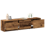 Mueble de TV con LED Madera reciclada 162.5x34x40 cm Madera de ingeniería de , Muebles TV - Ref: Foro24-868950, Precio: 113,09 €