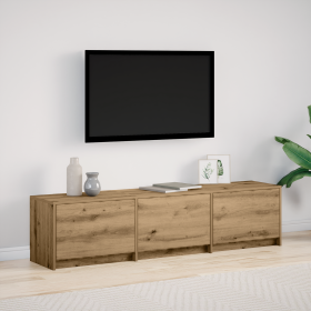 Cabinet para TV con LED de roble artesanal 165x34x40 cm de madera tratada de , Muebles TV - Ref: Foro24-868951, Precio: 113,09 €