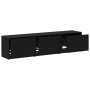 Mueble de TV con LED en roble negro 162.5x34x40 cm Madera elaborada de , Muebles TV - Ref: Foro24-868952, Precio: 116,60 €