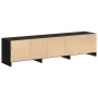 Mueble de TV con LED en roble negro 162.5x34x40 cm Madera elaborada de , Muebles TV - Ref: Foro24-868952, Precio: 116,60 €