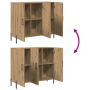 Aparador Artisan Roble 90x34x80 cm Madera maciza de , Aparadores - Ref: Foro24-869080, Precio: 106,71 €, Descuento: %