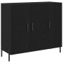 Aparador de roble negro 90x34x80 cm de madera ingenierizada de , Aparadores - Ref: Foro24-869081, Precio: 113,35 €, Descuento: %