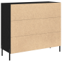 Aparador de roble negro 90x34x80 cm de madera ingenierizada de , Aparadores - Ref: Foro24-869081, Precio: 113,35 €, Descuento: %