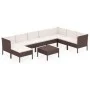 9-piece garden furniture set and brown synthetic rattan cushions by vidaXL, Garden sets - Ref: Foro24-3094423, Price: 785,88 ...