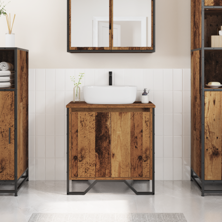 Gabinete de Lavabo Madera Vieja 60x35x60 cm Madera Tratada de , Muebles de baño - Ref: Foro24-869177, Precio: 52,80 €, Descue...