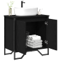 Mueble para Lavabo de Baño Roble Negro 60x35x50 cm Madera Ingenierizada de , Muebles de baño - Ref: Foro24-869179, Precio: 54...