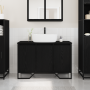 Gabinete de lavabo Roble negro 91x35x60 cm Madera compuesta de , Muebles de baño - Ref: Foro24-869182, Precio: 85,86 €