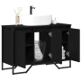Gabinete de lavabo Roble negro 91x35x60 cm Madera compuesta de , Muebles de baño - Ref: Foro24-869182, Precio: 85,86 €