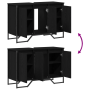 Gabinete de lavabo Roble negro 91x35x60 cm Madera compuesta de , Muebles de baño - Ref: Foro24-869182, Precio: 85,86 €
