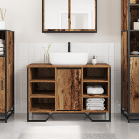 Gabinete de lavabo de baño Madera antigua 91x35x60 cm Madera de ingeniería de , Muebles de baño - Ref: Foro24-869183, Precio:...