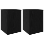 Soportes para Plantas 2 pcs Roble Negro 25x25x35 cm Madera Contrachapada de , Soportes para macetas - Ref: Foro24-869230, Pre...