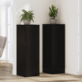 Soporte para Plantas Roble Negro 33x33x100 cm Madera Ingeniería