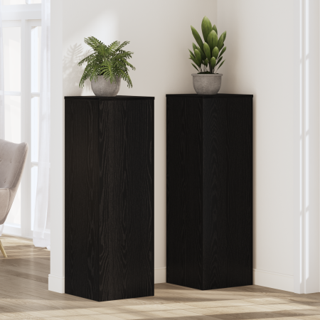 Soporte para Plantas Roble Negro 33x33x100 cm Madera Ingeniería de , Soportes para macetas - Ref: Foro24-869235, Precio: 57,86 €