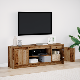 Mueble para TV con LED Madera Envejecida 139.5x34x50 cm Madera Compensada de , Muebles TV - Ref: Foro24-869239, Precio: 100,8...