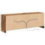 Mueble para TV con LED Madera Envejecida 139.5x34x50 cm Madera Compensada de , Muebles TV - Ref: Foro24-869239, Precio: 100,8...