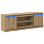 Mueble para TV con LED Roble Artesanal 139.5x34x50 cm Madera engineered de , Muebles TV - Ref: Foro24-869240, Precio: 104,44 ...