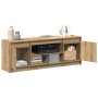 Mueble para TV con LED Roble Artesanal 139.5x34x50 cm Madera engineered de , Muebles TV - Ref: Foro24-869240, Precio: 104,44 ...