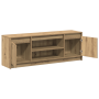 Mueble para TV con LED Roble Artesanal 139.5x34x50 cm Madera engineered de , Muebles TV - Ref: Foro24-869240, Precio: 104,44 ...