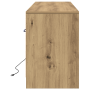 Mueble para TV con LED Roble Artesanal 139.5x34x50 cm Madera engineered de , Muebles TV - Ref: Foro24-869240, Precio: 104,44 ...