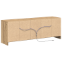 Mueble para TV con LED Roble Artesanal 139.5x34x50 cm Madera engineered de , Muebles TV - Ref: Foro24-869240, Precio: 104,44 ...
