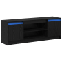 Mueble para TV con LED de Roble Negro 139.5x34x50 cm Madera Elaborada de , Muebles TV - Ref: Foro24-869241, Precio: 107,62 €,...