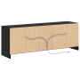 Mueble para TV con LED de Roble Negro 139.5x34x50 cm Madera Elaborada de , Muebles TV - Ref: Foro24-869241, Precio: 107,62 €,...