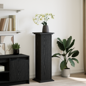 Soporte de Exhibición con Almacenamiento Roble Negro 31x30x90 cm Madera Ingenierizada