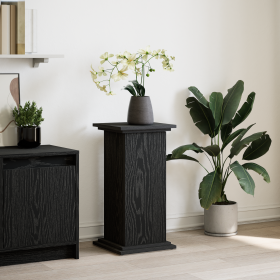 Soporte de Exhibición con Almacenamiento Roble Negro 31x30x60 cm Madera Ingenierizada