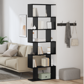 Gabinete para Libros Roble Negro 70x24x193.5 cm Madera