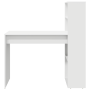 Mesa con Almacenamiento Blanco 113x54x120 cm Madera Elaborada de , Escritorios - Ref: Foro24-869274, Precio: 98,65 €