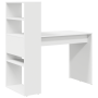 Mesa con Almacenamiento Blanco 113x54x120 cm Madera Elaborada de , Escritorios - Ref: Foro24-869274, Precio: 98,65 €
