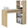 Escritorio con almacenamiento roble de Sonoma 113x54x120 cm Madera engineered de , Escritorios - Ref: Foro24-869276, Precio: ...