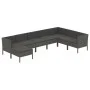 8-piece garden furniture set and gray synthetic rattan cushions by vidaXL, Garden sets - Ref: Foro24-3094422, Price: 616,37 €...