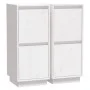 Sideboard 2 Stück aus massivem weißem Kiefernholz 31,5x34x75 cm von vidaXL, Sideboards - Ref: Foro24-813383, Preis: 66,96 €, ...
