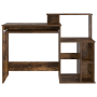 Escritorio con Almacenamiento Roble Ahumado 120.5x44x88.5 cm Madera | Foro24.es | Tu tienda online para hogar, jardín y más Foro24.es