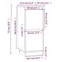 Sideboard 2 Stück aus massivem weißem Kiefernholz 31,5x34x75 cm von vidaXL, Sideboards - Ref: Foro24-813383, Preis: 66,96 €, ...