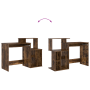 Escritorio con Almacenamiento Roble Ahumado 120.5x44x88.5 cm Madera | Foro24.es | Tu tienda online para hogar, jardín y más Foro24.es
