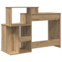 Escritorio con Almacenamiento Roble Artesanal 120.5x44x88.5 cm Madera Elaborada | Foro24.es | Tu tienda online para hogar, jardín y más Foro24.es