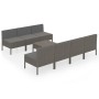8-teiliges Gartenmöbel-Set und graue synthetische Rattankissen von vidaXL, Gartensets - Ref: Foro24-3094330, Preis: 525,66 €,...