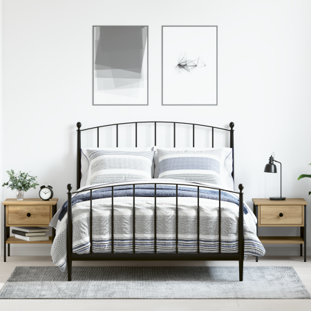 mesaXL Mesas de Noche 2 pcs de Roble Artesanal 40x42x45 cm Madera Ingenierizada | Foro24.es | Tu tienda online para hogar, jardín y más Foro24.es